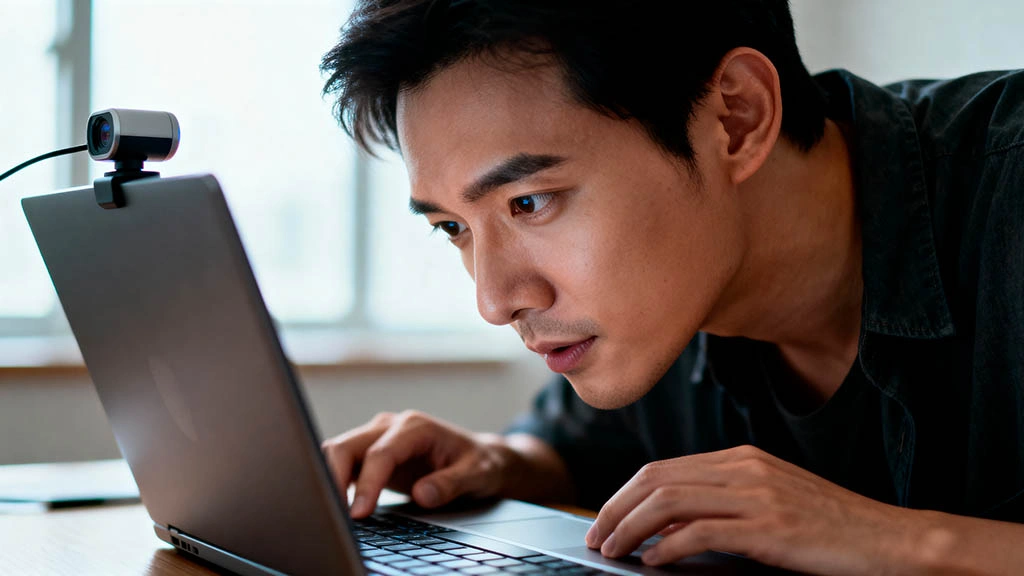 Checking webcam privacy settings before a video date