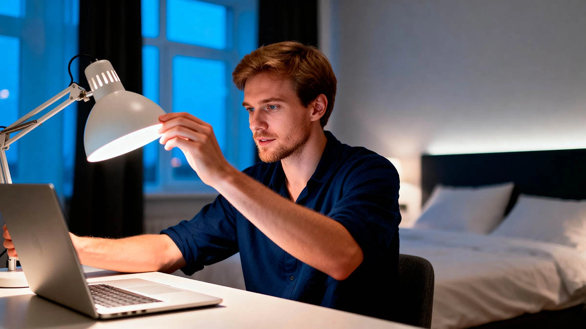 Webcam lighting for video dates at home