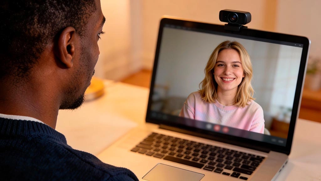 Eye contact on webcam: the flirting trick most men ignore