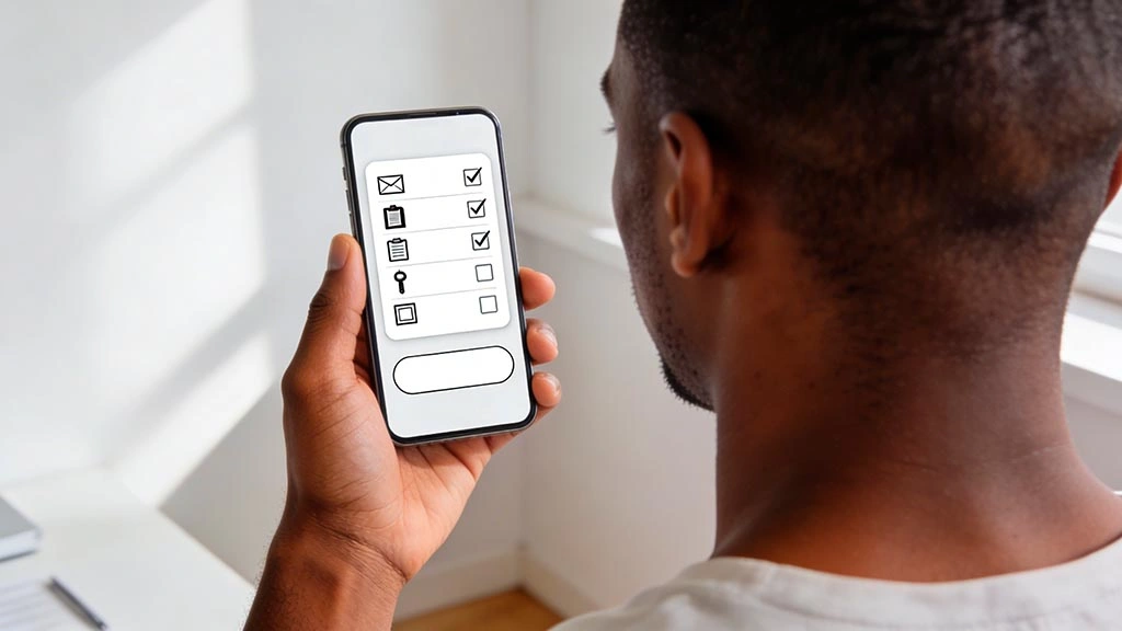Phone checklist for webcam background privacy before a video call
