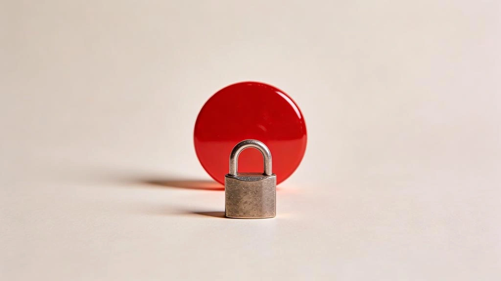 screen recording privacy: conceptual image of a padlock and a red recording dot, privacy first